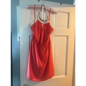 2B Bebe dress in coral, worn maybe twice at most